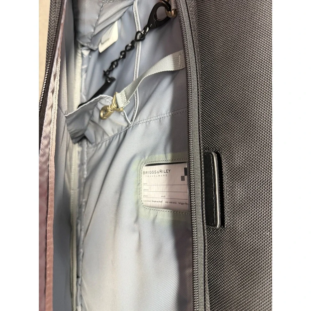 Briggs & Riley Rolling Garment Bag Black Ballistic Nylon Wheeled CarryOn Luggage